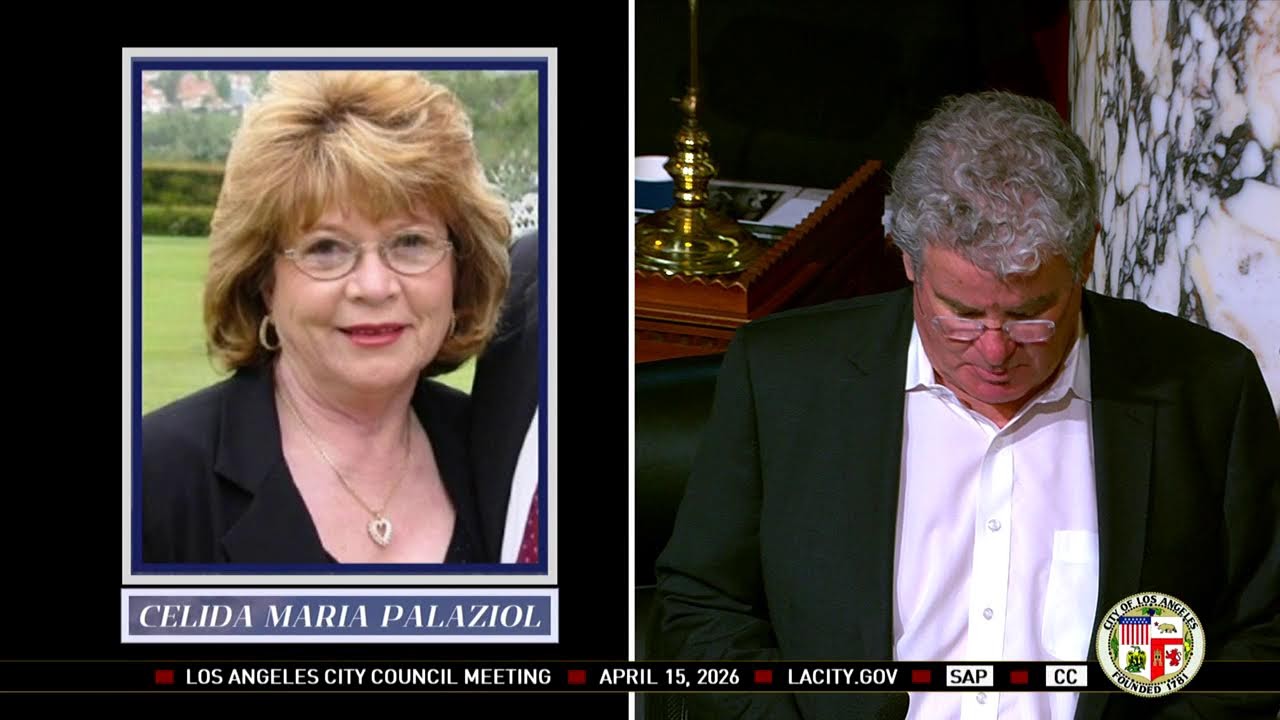LA City Council meeting chamber on April 15, 2026